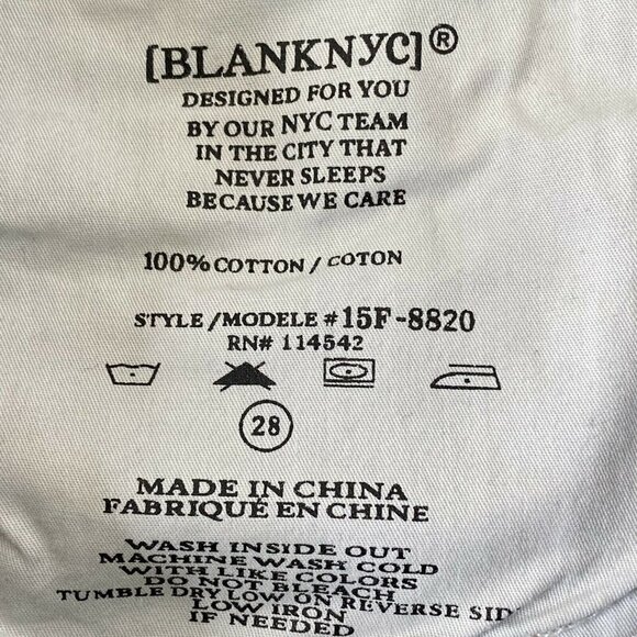 BLANKNYC Women's size 28 Tomboy Blue Jean Bermuda Shorts Raw Hem Distressed NEW - Picture 10 of 10